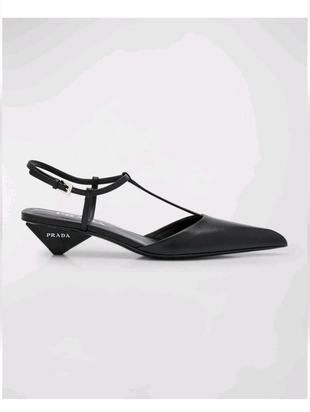 $1200 PRADA Modellerie 35 Pointed Toe Slingback Pumps Kitten Heel US 7 EU 37 NIB